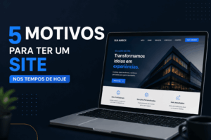 imagem tipo capa com fundo escuro e notebook aberto