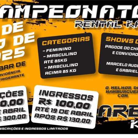 INSCRIÇÃO CAMPEONATO RENTAL KART